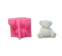 Crochet Bear Animal Silicone Molds for Soap Chocolate Candy Cake Fondant Decoration Cement Gypsum Silicone Molds Bear Mold