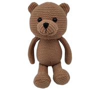 Crochet Bear Toy, Knitted Plush Animal, Knitted Knitted Animal Cuddle Toy, 25 cm/9.84 Inches Plush Bear, Home Display Ornament for Bedroom, Living Room,