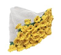 Crochet Blanket - Blanket Bouquet Flowers Crochet | Handmade Crochet Flower Bouquet Easy Clean | Heavy Knitting Kit Soft Floral Rug | Lav Home Decor