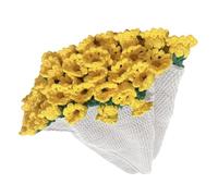 Crochet Blanket Kit - Handmade Crochet Flower Bouquet | Chunky and Soft Knitting Kit, Bouquet Blanket Material, Machine Washable Floral Rug, Decor, Sunflower, Please refer to the description, Please