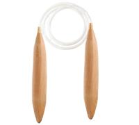 Crochet Blanket Needles - Wooden Circular Knitting Needles | Oversize Natural Wood Needles for Chunky Yarn | Weaving Tools and Knitting Sticks | Thick Yarn Knitting Tools for Hat, Scarf and Sweater