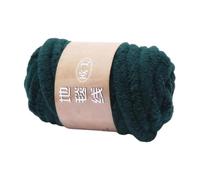 Crochet Blanket Yarn, Chenille Yarn Velvet Polyester Soft Plush | Blurred Yarn for DIY Handmade Blanket Scarf Hats Shoes Gloves Knitting Croc Dark Green