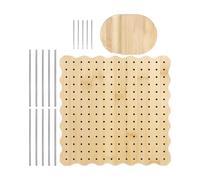 Crochet Blocking Board for Crocheting with 10 Stainless Steel Rod Pins for Granny Squares