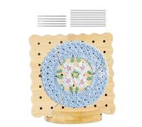 Crochet Blocking Board with Pins | Square Crochet Peg Board with 10 Pins,Yarn Knitting Tools for Women Grandma Girlfriend Mother Aunt Daughter Crafting