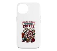 Crochet Book Enchanted By Stories Powered By Coffee reading Case for iPhone 13