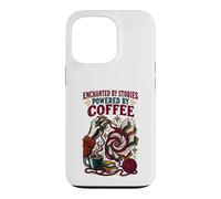 Crochet Book Enchanted By Stories Powered By Coffee reading Case for iPhone 13 Pro