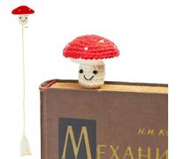Crochet Bookmark Funny Book Mark Budding Books Mark Handmade Mushroom Bookmark Personalized Knitted Book Marks Page Marker Books Page Marker Office Reading School Bookmarks for Women Teachers Readers