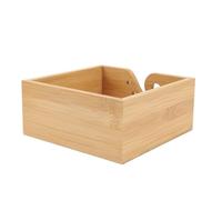 Crochet Bowl Holder, Square Shape, Bamboo Crochet Yarn Storage Tray for Knitting