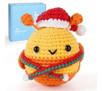 CROCHET BOX Crochet Kit for Beginners Adults - Christmas Bee Starters Crochet Kit, Beginners Crocheting Kitting for Adults Kids, Craft Gifts with Crochets Yarns, Hook, Step-by-Step Video, Instruction