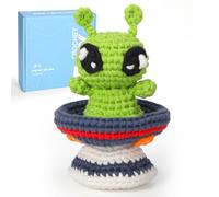 CROCHET BOX Crochet Kits for Beginners Adults, Alien Complete Crochet Starter Set with Soft Yarn, Easy-to-Follow Instructions and Video Tutorials, Birthday Gift for Kids