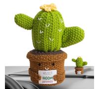 Crochet Cactus, Motivational Crocheted Doll, Decorative Cactus-Shaped Knitted for Adults, Teens, Sensitive Children, Craft Collectors, Mindfulness Practitioners, Frequent Travelers, Home Décor