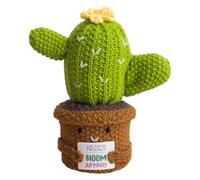 Crochet Cactus, Motivational Crocheted Doll, Decorative Knitted Cactus-Shaped Plush for Adults, Teens, Sensitive Children, Craft Collectors, Mindfulness Practitioners, and Frequent Travelers