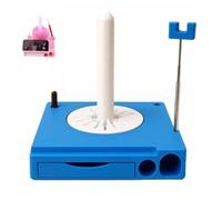 Crochet Caddy, Yarn Holder for Crocheting, Multi-Functional Yarn Spool Box, Yarn Winder, Magnetic Wooden Yarn Storage for Knitting Accessories, Perfect for Crocheting and Knitting Projects(Blue)