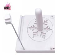 Crochet Caddy, Yarn Holder for Crocheting, Multi-Functional Yarn Spool Box, Yarn Winder, Magnetic Wooden Yarn Storage for Knitting Accessories, Perfect for Crocheting and Knitting Projects(White)