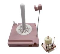 Crochet Caddys, Multi-Functional Yarn Spool Box, Crochet Yarn Holder Spinner with Phone Stand and Drawer, Detachable Yarns Spool Organizer Box, Crochets Accessories for Beginners Knitter(Pink)