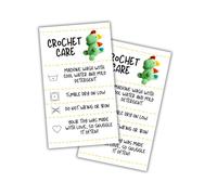 Crochet Care Instruction Cards | 50pk 2x3.5” RAOK Random Acts of Kindness Yarn Plush Doll Scarf Don’t Choke Template Loaf Pattern DIY Crafters Knitting
