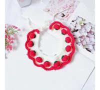 Crochet Cat Collar Woolen Dog Bandana Bowknot Pet Necklace Manual Kitty Scarf Cute Cat Accessories,3,XS,Length 15,20cm