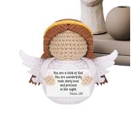 Crochet - Cheerful Angel | Cute Motivational Crochet Doll for Teacher Friend Kids Adults Home Desk Decor for Daily Inspiration