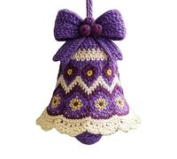 Crochet Christmas Bell Ornament Kit Hand-Knitted Santa Claus Bell Christmas Tree Holiday Craft Set For Beginners Decoration