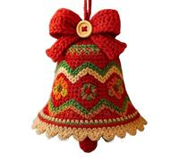 Crochet Christmas Bell Ornament Set - Christmas Ornament Crochet Set, Yarn Knitting Set | Handmade Knitting Set for Adults, Teens, Art Teachers, School Projects, Mindfulness Exercises, Family