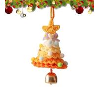 Crochet Christmas Ornaments, Handmade Tree Hanging Decoration, Festive Knitted Ornament Pendants, Soft Yarn Craft Design, Christmas Ornament Décor Accent for Car Rearview, Home, Offices, Gift Display