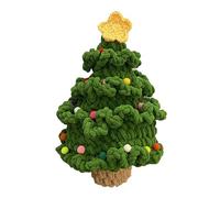 Crochet Christmas Tree, Christmas Crochet Kit, 12inch Cute Knit Christmas Tree Ornament, Handmade Christmas Tree Statue for Holiday Home Party Decor (Green)