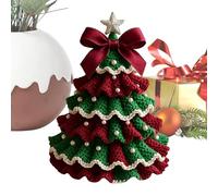 Crochet Christmas Tree for Table,Desktop Decor Yarn Christmas Tree | Home Decoration, Table Centerpiece for Bedroom Living Room Desk Bookshelves Windowsill Mantelpiece