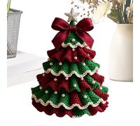 Crochet Christmas Tree Table Top - Knitted Christmas Tree for Christmas Decorations | Festive Decoration for Shelf, Bookcase, Living Room and Bedroom for Parties and Gatherings
