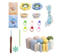 Crochet Coasters - Handmade DIY Kit, Creative 3D Table Accessories, Soft Yarn Material, Hand Knitted Craft Kit to Improve Interior Decoration | Beginning