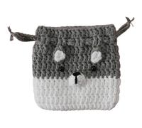 Crochet Coin Bag Cute Drawstring Bag Small Storage Bag Handmade Knitted Wallet for Women and Girls Daily Use