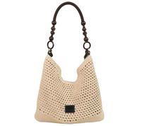Crochet Cotton Bag for Women Summer Beach Woven Hobo Handbag Fashion Bead Handmade Shoulder Bag Purse, S-black, One Size