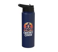 Crochet Coven Witch Yarn Craft Magic Art Stainless Steel Insulated Water Bottle
