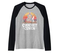 Crochet Coven Witchy Yarn Magic Craft Raglan Baseball Tee