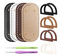 Crochet Craft Base - Bag Foundation for Hobby Use | Crocheting Kit with D Shape Handles & Sturdy Bottom Features for Friends Family Coworkers Enthusiasts Women and Men