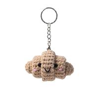 Crochet Croissant Pendant - Funny Key Chains for Car Keys,Adorable Fashion Accessories, Home Decoration for Living Room, Bedroom, Study