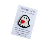 Crochet Doll Halloween Themes Knitted Ghost Doll with Card
