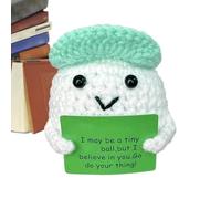 Crochet Doll - Positive Golf Ball Toy,Plush Souvenir Funny Small Stuffed Portable Desk Ornament for Bedroom Living Room Studio Bathroom Retirement Birthday Home