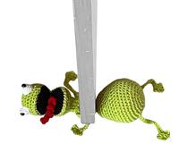 Crochet Door Wedge - Cute Squashed Frog Decorative Stopper, Handmade for Interior Bedrooms