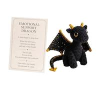 Crochet Dragon Emotional Pocket Dragon Knitted Toy with Card
