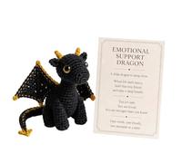 Crochet Dragon Emotional Pocket Dragon Knitted Toy with Card