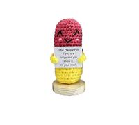 Crochet Emotional Support Chill Pill, Mood Support Pills, Calming Pills, Desk Decor, Home Desktop Decor, Great Gift for Doctors, Nurses and Patients (The Happy Pill)
