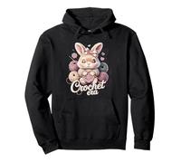 Crochet Era Cute Bunny Yarn Crochet Aesthetic Pullover Hoodie