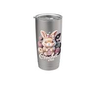 Crochet Era Cute Bunny Yarn Crochet Aesthetic Stainless Steel Insulated Tumbler
