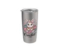 Crochet Era Cute Bunny Yarn Crochet Aesthetic Stainless Steel Insulated Tumbler