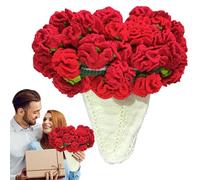 Crochet Flower Blanket, Carnation Bouquet Blanket, Home Accessory - Romantic Boho Charm, Elegant Decoration for Cosy Relaxation