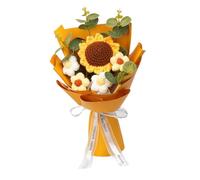 Crochet Flower Bouquet - Handmade Knitted Sunflowers, Unique Forever Floral Gift for Women, Special Occasions, Home Décor, Teacher Gifts, Birthday, Graduation, Mother's Day, Anniversary