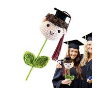 Crochet Flower for Graduation, Graduation Flower Bouquet, Graduation Hat Crochet Bouquet, Doctoral Hat Crochet Doll Boy and Girl,