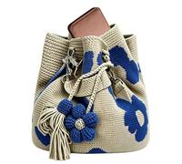 Crochet Flower Tote Bag Boho Stylish Handbag