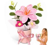 Crochet Flowers Bouquet,1 PCS Crochet Flowers for Birthday Someone Special | Made Of Knitted Material, It Has No Odor And Is Suitable As A Gift For Holidays Or Special Occasions