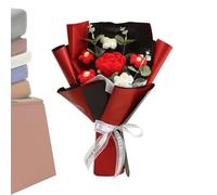 Crochet Flowers - Handmade Decorative Decor, Flower Bouquet with Intricate Craftsmanship, Birthday Christmas Easter, Graduation Valentine Party, Spring Wedding for Home Decoration and Gifting